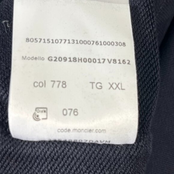 Moncler Pants Mens 2XL Navy Blue Tricolor Stripe Athletic Jogger Pantalone XXL - Picture 13 of 13